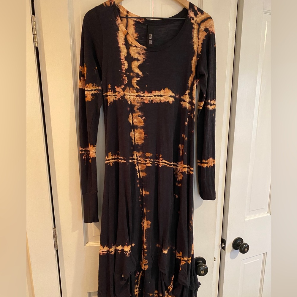 Gilda Midani patterned tie dye dress.